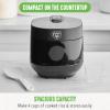 imageGreenLife 4Cup Digital Rice Cooker PFAS ampamp PFOAFree Removable Ceramic Dishwasher Safe Pot Healthy Cooking Oats Grains ampamp More Auto Presets Touchscreen Delay ampamp Keep Warm Paddle Included BlackBlack