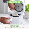 imageGreenLife 4Cup Digital Rice Cooker PFAS ampamp PFOAFree Removable Ceramic Dishwasher Safe Pot Healthy Cooking Oats Grains ampamp More Auto Presets Touchscreen Delay ampamp Keep Warm Paddle Included BlackWhite