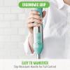 imageGreenLife 500Watt Immersion Electric Handheld Stick Blender with Stainless Steel Blades Whisk Frother Measuring Cup and Lid Soups Puree Cake MultiSpeed Control Portable BlackTurquoise