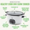 imageGreenLife 6 QT Ceramic Slow Cooker PFASFree Programmable Removable Healthy Nonstick Pot for large families Sear on Stovetop Keep Warm Digital Timer Dishwasher Safe Glass Lid ampamp Crock BlueWhite