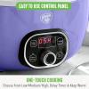 imageGreenLife 6 QT Ceramic Slow Cooker PFASFree Programmable Removable Healthy Nonstick Pot for large families Sear on Stovetop Keep Warm Digital Timer Dishwasher Safe Glass Lid ampamp Crock BluePeriwinkle