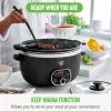 imageGreenLife 6 QT Ceramic Slow Cooker PFASFree Programmable Removable Healthy Nonstick Pot for large families Sear on Stovetop Keep Warm Digital Timer Dishwasher Safe Glass Lid ampamp Crock BlueBlack