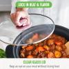 imageGreenLife 6 QT Ceramic Slow Cooker PFASFree Programmable Removable Healthy Nonstick Pot for large families Sear on Stovetop Keep Warm Digital Timer Dishwasher Safe Glass Lid ampamp Crock BluePink