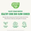 imageGreenLife 6 QT Ceramic Slow Cooker PFASFree Programmable Removable Healthy Nonstick Pot for large families Sear on Stovetop Keep Warm Digital Timer Dishwasher Safe Glass Lid ampamp Crock BlueRed