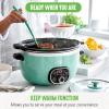 imageGreenLife 6 QT Ceramic Slow Cooker PFASFree Programmable Removable Healthy Nonstick Pot for large families Sear on Stovetop Keep Warm Digital Timer Dishwasher Safe Glass Lid ampamp Crock BlueTurquoise