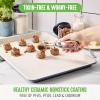 imageGreenLife Bakeware Healthy Ceramic Nonstick 18quot x 13quot Half Cookie Sheet Baking Pan PFASFree BlackBlack