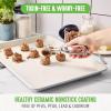 imageGreenLife Bakeware Healthy Ceramic Nonstick 18quot x 13quot Half Cookie Sheet Baking Pan PFASFree BlackGray