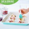 imageGreenLife Bakeware Healthy Ceramic Nonstick 18quot x 13quot Half Cookie Sheet Baking Pan PFASFree BlackTurquoise