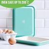 imageGreenLife Bakeware Healthy Ceramic Nonstick 18quot x 13quot Half Cookie Sheet Baking Pan PFASFree BlackTurquoise