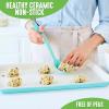 imageGreenLife Bakeware Healthy Ceramic Nonstick 18quot x 13quot Half Cookie Sheet Baking Pan PFASFree BlackTurquoise