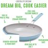 imageGreenLife Dream 10Piece Ceramic Nonstick Cookware Set Pots Frying ampamp Sauce Pans PFASFree ampamp PFOAFree Dishwasher ampamp Oven Safe StayCool Handles Durable Aluminum Body Versatile Cooking Blue HazeBlue Haze