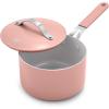 imageGreenLife Dream 10Piece Ceramic Nonstick Cookware Set Pots Frying ampamp Sauce Pans PFASFree ampamp PFOAFree Dishwasher ampamp Oven Safe StayCool Handles Durable Aluminum Body Versatile Cooking Blue HazeDusty Pink