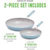 imageGreenLife Dream 10Piece Ceramic Nonstick Cookware Set Pots Frying ampamp Sauce Pans PFASFree ampamp PFOAFree Dishwasher ampamp Oven Safe StayCool Handles Durable Aluminum Body Versatile Cooking Blue HazeBlue Haze