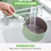 imageGreenLife Dream 10Piece Ceramic Nonstick Cookware Set Pots Frying ampamp Sauce Pans PFASFree ampamp PFOAFree Dishwasher ampamp Oven Safe StayCool Handles Durable Aluminum Body Versatile Cooking Blue HazeSage Green
