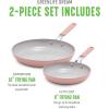 imageGreenLife Dream 10Piece Ceramic Nonstick Cookware Set Pots Frying ampamp Sauce Pans PFASFree ampamp PFOAFree Dishwasher ampamp Oven Safe StayCool Handles Durable Aluminum Body Versatile Cooking Blue HazeDusty Pink