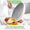 imageGreenLife Dream 10Piece Ceramic Nonstick Cookware Set Pots Frying ampamp Sauce Pans PFASFree ampamp PFOAFree Dishwasher ampamp Oven Safe StayCool Handles Durable Aluminum Body Versatile Cooking Blue HazeTaupe