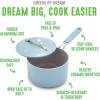 imageGreenLife Dream 10Piece Ceramic Nonstick Cookware Set Pots Frying ampamp Sauce Pans PFASFree ampamp PFOAFree Dishwasher ampamp Oven Safe StayCool Handles Durable Aluminum Body Versatile Cooking Blue HazeBlue Haze