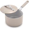 imageGreenLife Dream 10Piece Ceramic Nonstick Cookware Set Pots Frying ampamp Sauce Pans PFASFree ampamp PFOAFree Dishwasher ampamp Oven Safe StayCool Handles Durable Aluminum Body Versatile Cooking Blue HazeTaupe