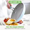 imageGreenLife Dream 10Piece Ceramic Nonstick Cookware Set Pots Frying ampamp Sauce Pans PFASFree ampamp PFOAFree Dishwasher ampamp Oven Safe StayCool Handles Durable Aluminum Body Versatile Cooking Blue HazeBlue Haze