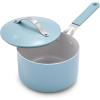 imageGreenLife Dream 10Piece Ceramic Nonstick Cookware Set Pots Frying ampamp Sauce Pans PFASFree ampamp PFOAFree Dishwasher ampamp Oven Safe StayCool Handles Durable Aluminum Body Versatile Cooking Blue HazeBlue Haze