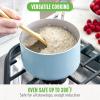 imageGreenLife Dream 10Piece Ceramic Nonstick Cookware Set Pots Frying ampamp Sauce Pans PFASFree ampamp PFOAFree Dishwasher ampamp Oven Safe StayCool Handles Durable Aluminum Body Versatile Cooking Blue HazeBlue Haze