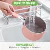 imageGreenLife Dream 10Piece Ceramic Nonstick Cookware Set Pots Frying ampamp Sauce Pans PFASFree ampamp PFOAFree Dishwasher ampamp Oven Safe StayCool Handles Durable Aluminum Body Versatile Cooking Blue HazeDusty Pink