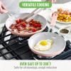 imageGreenLife Dream 10Piece Ceramic Nonstick Cookware Set Pots Frying ampamp Sauce Pans PFASFree ampamp PFOAFree Dishwasher ampamp Oven Safe StayCool Handles Durable Aluminum Body Versatile Cooking Blue HazeDusty Pink