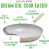 imageGreenLife Dream 10Piece Ceramic Nonstick Cookware Set Pots Frying ampamp Sauce Pans PFASFree ampamp PFOAFree Dishwasher ampamp Oven Safe StayCool Handles Durable Aluminum Body Versatile Cooking Blue HazeTaupe