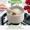 imageGreenLife Dream 10Piece Ceramic Nonstick Cookware Set Pots Frying ampamp Sauce Pans PFASFree ampamp PFOAFree Dishwasher ampamp Oven Safe StayCool Handles Durable Aluminum Body Versatile Cooking Blue HazeTaupe