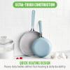 imageGreenLife Dream 10Piece Ceramic Nonstick Cookware Set Pots Frying ampamp Sauce Pans PFASFree ampamp PFOAFree Dishwasher ampamp Oven Safe StayCool Handles Durable Aluminum Body Versatile Cooking Blue HazeBlue Haze