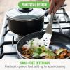 imageGreenLife Soft Grip 16 Piece Cookware Set NonToxic PFASFree Ceramic Nonstick Frying Sauce Saute Utensils Glass Lids StayCool Handles Wobble Free Dishwasher ampamp Oven Safe Black DiamondBlack Diamond