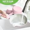 imageGreenLife Soft Grip 16 Piece Cookware Set NonToxic PFASFree Ceramic Nonstick Frying Sauce Saute Utensils Glass Lids StayCool Handles Wobble Free Dishwasher ampamp Oven Safe Black DiamondSoft Pink