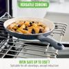 imageGreenLife Soft Grip 16 Piece Cookware Set NonToxic PFASFree Ceramic Nonstick Frying Sauce Saute Utensils Glass Lids StayCool Handles Wobble Free Dishwasher ampamp Oven Safe Black DiamondQuartz Grey