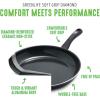 imageGreenLife Soft Grip 16 Piece Cookware Set NonToxic PFASFree Ceramic Nonstick Frying Sauce Saute Utensils Glass Lids StayCool Handles Wobble Free Dishwasher ampamp Oven Safe Black DiamondBlack Diamond
