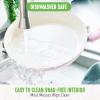 imageGreenLife Soft Grip 16 Piece Cookware Set NonToxic PFASFree Ceramic Nonstick Frying Sauce Saute Utensils Glass Lids StayCool Handles Wobble Free Dishwasher ampamp Oven Safe Black DiamondSoft Pink