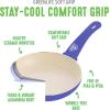 imageGreenLife Soft Grip 16 Piece Cookware Set NonToxic PFASFree Ceramic Nonstick Frying Sauce Saute Utensils Glass Lids StayCool Handles Wobble Free Dishwasher ampamp Oven Safe Black DiamondPeriwinkle