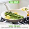 imageGreenLife Soft Grip 16 Piece Cookware Set NonToxic PFASFree Ceramic Nonstick Frying Sauce Saute Utensils Glass Lids StayCool Handles Wobble Free Dishwasher ampamp Oven Safe Black DiamondTaupe