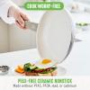 imageGreenLife Soft Grip 16 Piece Cookware Set NonToxic PFASFree Ceramic Nonstick Frying Sauce Saute Utensils Glass Lids StayCool Handles Wobble Free Dishwasher ampamp Oven Safe Black DiamondTaupe