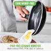 imageGreenLife Soft Grip 16 Piece Cookware Set NonToxic PFASFree Ceramic Nonstick Frying Sauce Saute Utensils Glass Lids StayCool Handles Wobble Free Dishwasher ampamp Oven Safe Black DiamondBlack Diamond