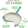 imageGreenLife Soft Grip 16 Piece Cookware Set NonToxic PFASFree Ceramic Nonstick Frying Sauce Saute Utensils Glass Lids StayCool Handles Wobble Free Dishwasher ampamp Oven Safe Black DiamondTurquoise