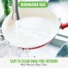 imageGreenLife Soft Grip 16 Piece Cookware Set NonToxic PFASFree Ceramic Nonstick Frying Sauce Saute Utensils Glass Lids StayCool Handles Wobble Free Dishwasher ampamp Oven Safe Black DiamondRed