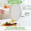 imageGreenLife Soft Grip 16 Piece Cookware Set NonToxic PFASFree Ceramic Nonstick Frying Sauce Saute Utensils Glass Lids StayCool Handles Wobble Free Dishwasher ampamp Oven Safe Black DiamondCream