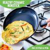 imageGreenLife Soft Grip 16 Piece Cookware Set NonToxic PFASFree Ceramic Nonstick Frying Sauce Saute Utensils Glass Lids StayCool Handles Wobble Free Dishwasher ampamp Oven Safe Black DiamondBlack