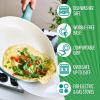 imageGreenLife Soft Grip 16 Piece Cookware Set NonToxic PFASFree Ceramic Nonstick Frying Sauce Saute Utensils Glass Lids StayCool Handles Wobble Free Dishwasher ampamp Oven Safe Black DiamondTurquoise