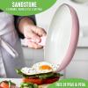 imageGreenLife Soft Grip 16 Piece Cookware Set NonToxic PFASFree Ceramic Nonstick Frying Sauce Saute Utensils Glass Lids StayCool Handles Wobble Free Dishwasher ampamp Oven Safe Black DiamondSoft Pink