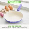 imageGreenLife Soft Grip 16 Piece Cookware Set NonToxic PFASFree Ceramic Nonstick Frying Sauce Saute Utensils Glass Lids StayCool Handles Wobble Free Dishwasher ampamp Oven Safe Black DiamondPeriwinkle