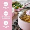 imageGreenLife Soft Grip 16 Piece Cookware Set NonToxic PFASFree Ceramic Nonstick Frying Sauce Saute Utensils Glass Lids StayCool Handles Wobble Free Dishwasher ampamp Oven Safe Black DiamondSoft Pink