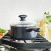 imageGreenLife Soft Grip Diamond Healthy Ceramic Nonstick 2QT Saucepan Pot with Lid PFASFree Dishwasher Safe TurquoiseBlack