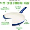 imageGreenLife Soft Grip Healthy Ceramic Nonstick 12quot Frying Pan Skillet with Lid PFASFree Dishwasher Safe BlueBlue