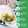 imageGreenLife Soft Grip Healthy Ceramic Nonstick 12quot Frying Pan Skillet with Lid PFASFree Dishwasher Safe BlueLavender